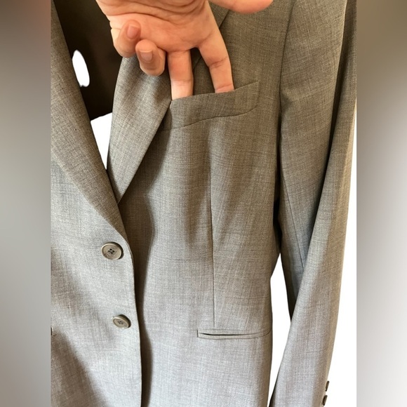 THEORY 2-BUTTON CLASSIC "RORY" BLAZER, FABRIC IS "TAILOR," HEATHERED TAN, Sz 10 - Picture 11 of 12